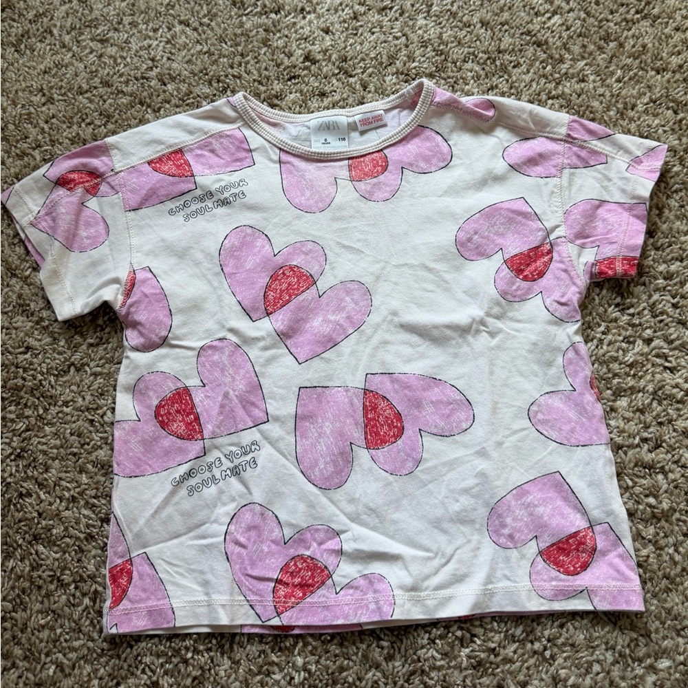 Zara kids bundle Tees and capri leggings SZ 6 & 7 - Picture 5 of 16